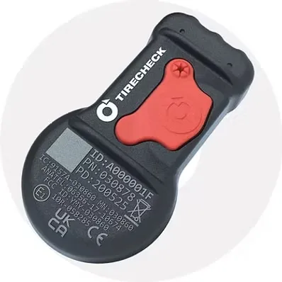 Handheld TireCheck TPMS sensor with its ID