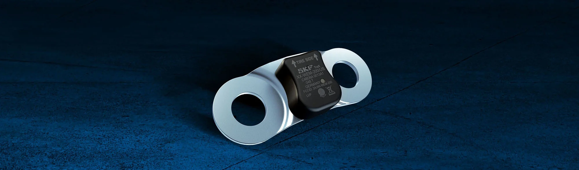 Extrémité de roue d'une remorque équipée du contrôleur SKF TraX